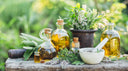 top ten immune boosting botanicals sat on table outside with floral decorative items 