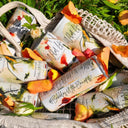 Wild Life Botanicals ultra low alcohol sparkling wine in a can, nude and blush, mood-boosting botanicals, vitamins and minerals. Non-alcoholic sparkling wine in a can.